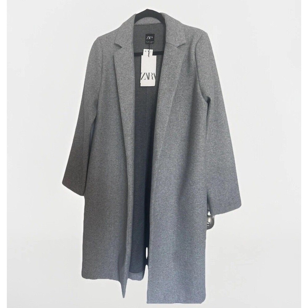 Zara Women's Gray Coat Size Large NWT
